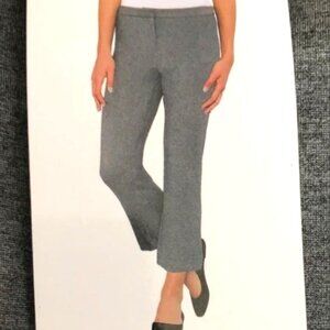 Max & Mia Charcoal Gray Ponte Knit Ankle Pants Dress or Casual Womens Size Large